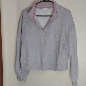 Grey slightly cropped sweater